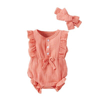 Summer Cotton Linen Romper - babiespace