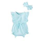 Summer Cotton Linen Romper - babiespace