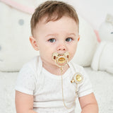 LUXURY BABY NAME PACIFIER & CLIP SET